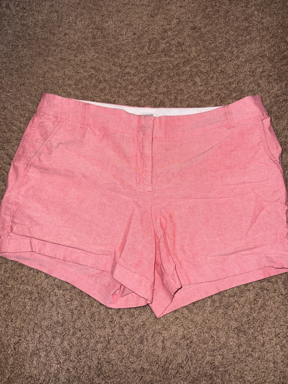 J. Crew Coral Linen-Blend Shorts